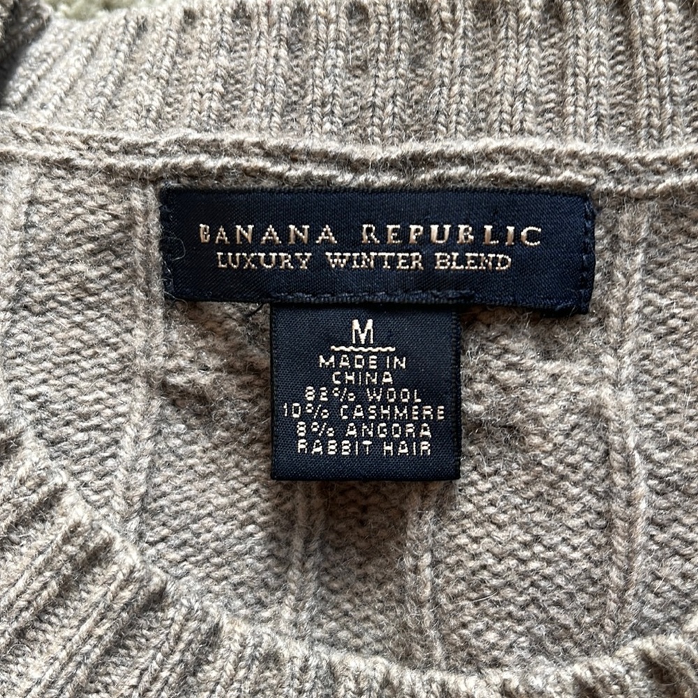 Banana Republic men’s wool/cashmere blend sweater. Like new. Size M